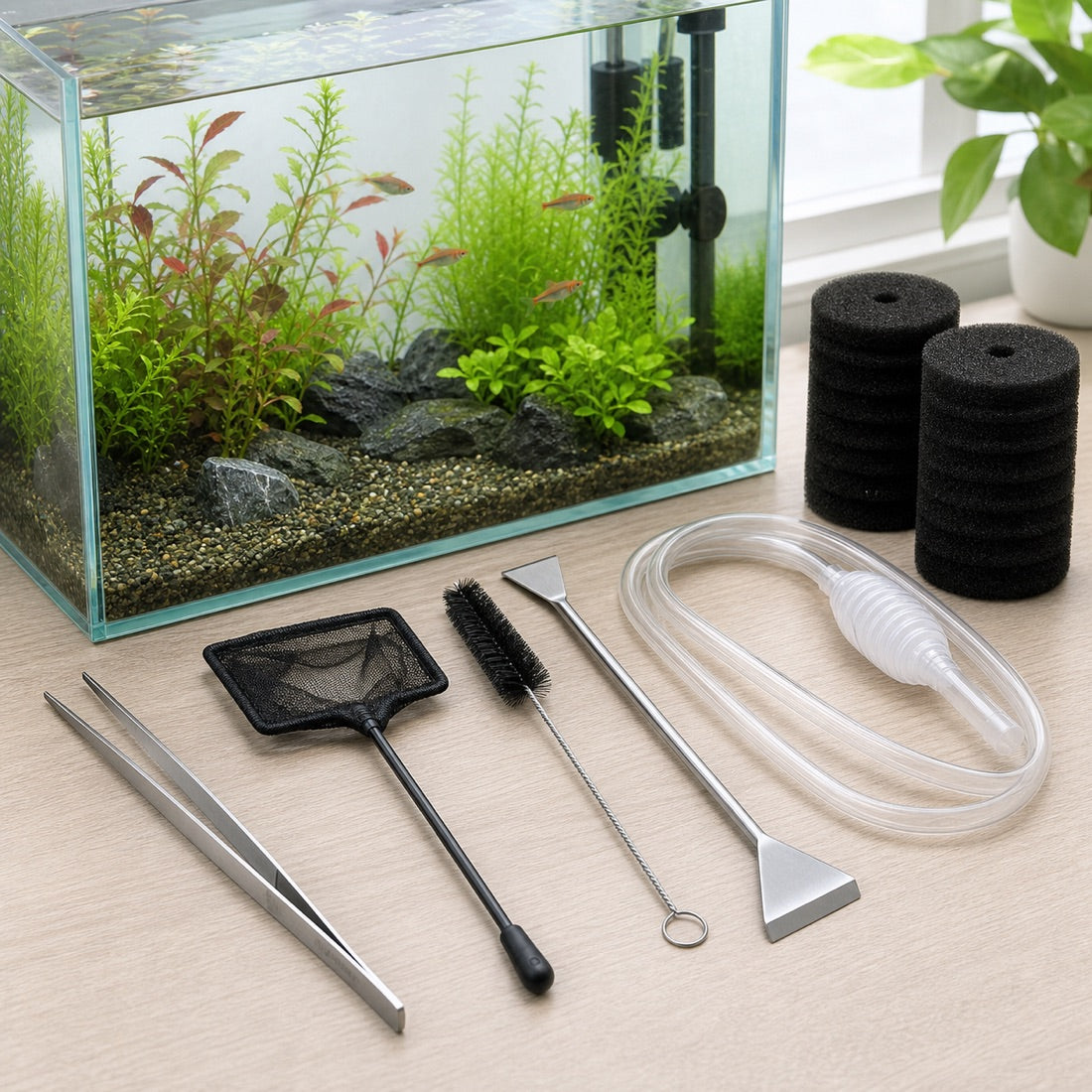 Aquarium filter tool set